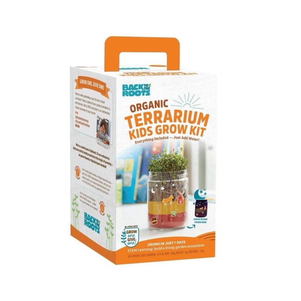 Back to the Roots Organic Kids Terrarium Grow Kit - Easy-to-Use DIY